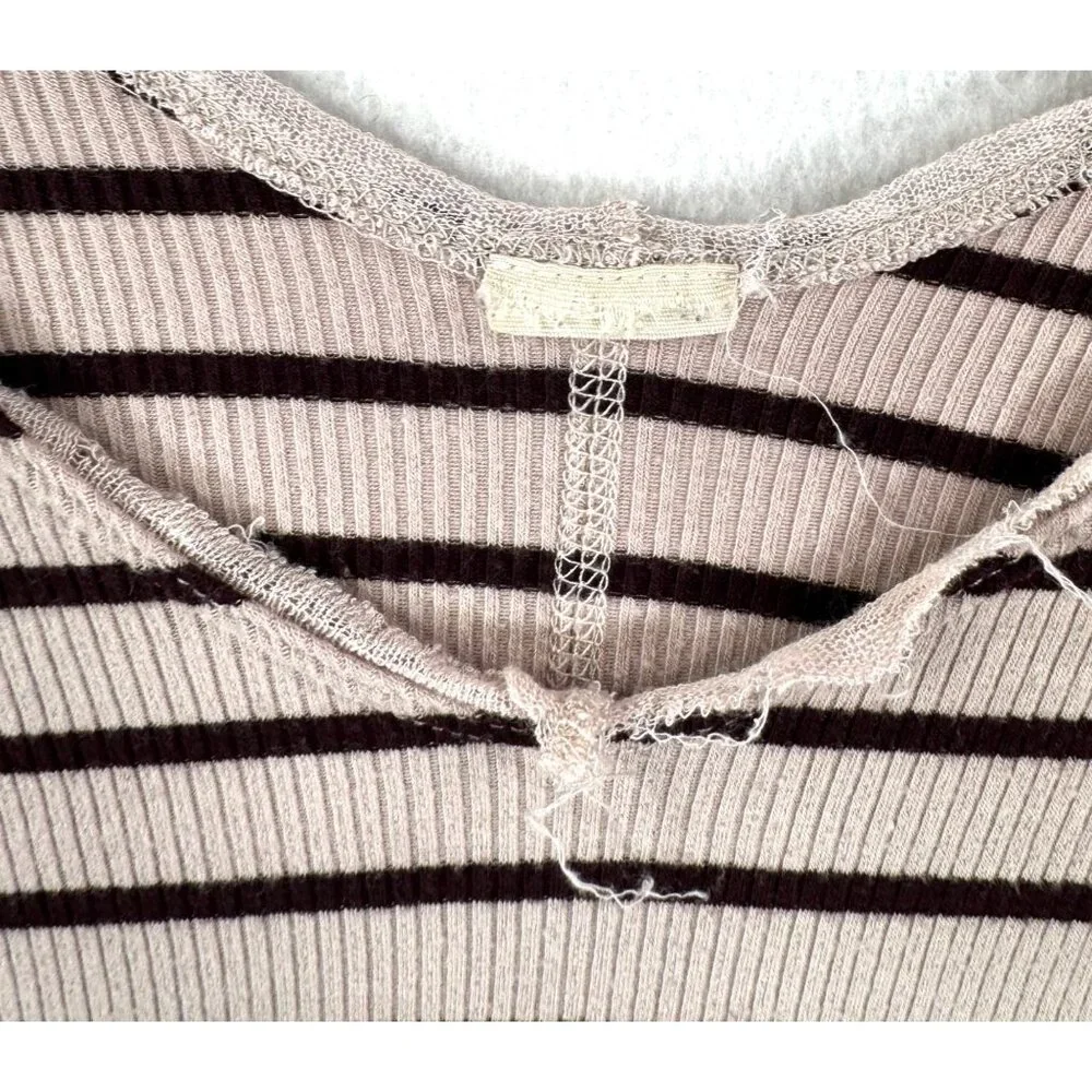 Free‎ People Tangerine tee striped boho preppy oversized 90s beachy sz M